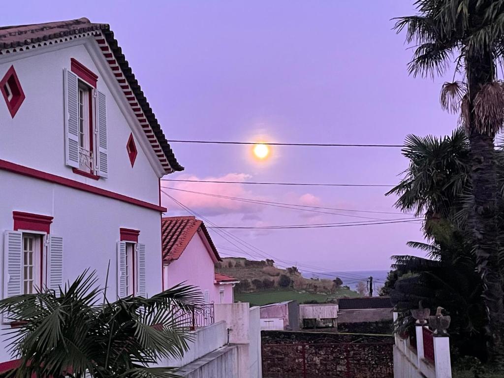 a view of the sunset from a house at Casa-Stella-Azores in Capelas