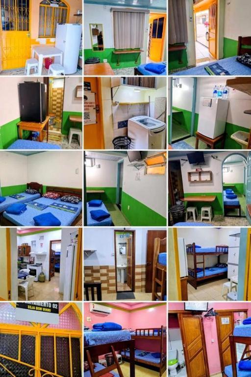 a collage of photos of different types of furniture at APART HOTEL MANAUS 20 Pessoas 6 Quartos in Manaus
