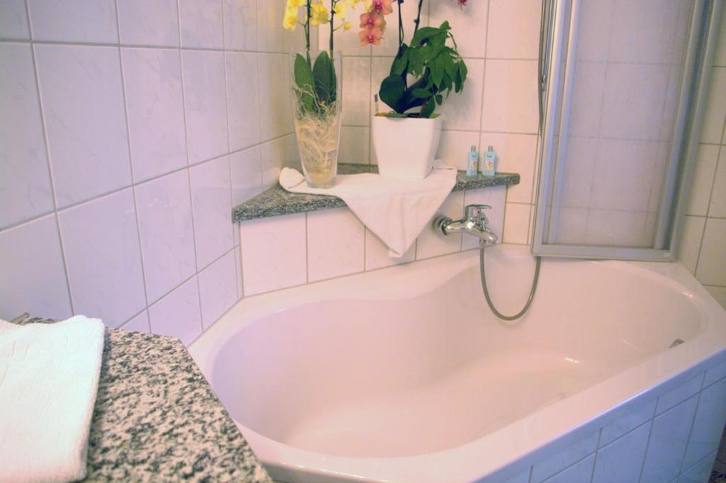 Koupelna v ubytování Hotel Beuss