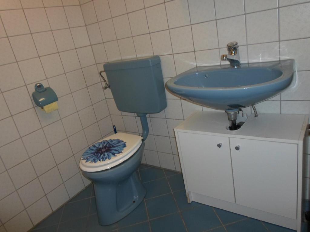 Koupelna v ubytování Gästehaus Zussner