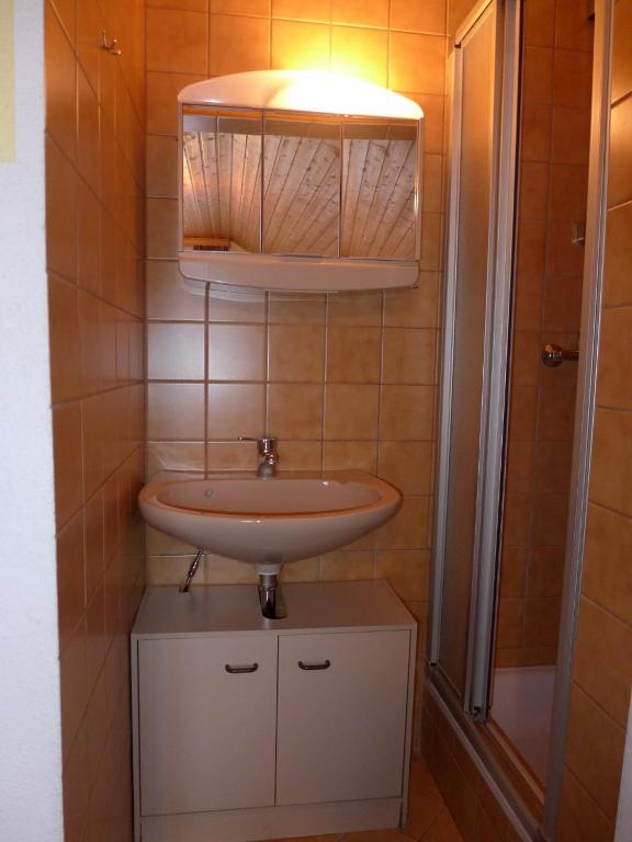 Koupelna v ubytování Gästehaus Zussner