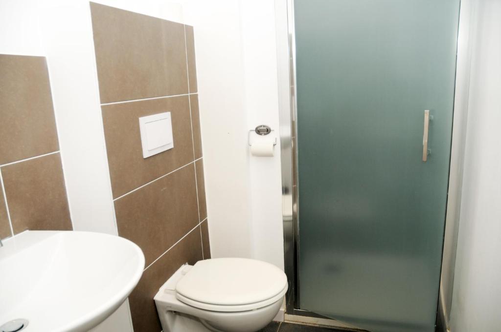Koupelna v ubytování Hotel Morez