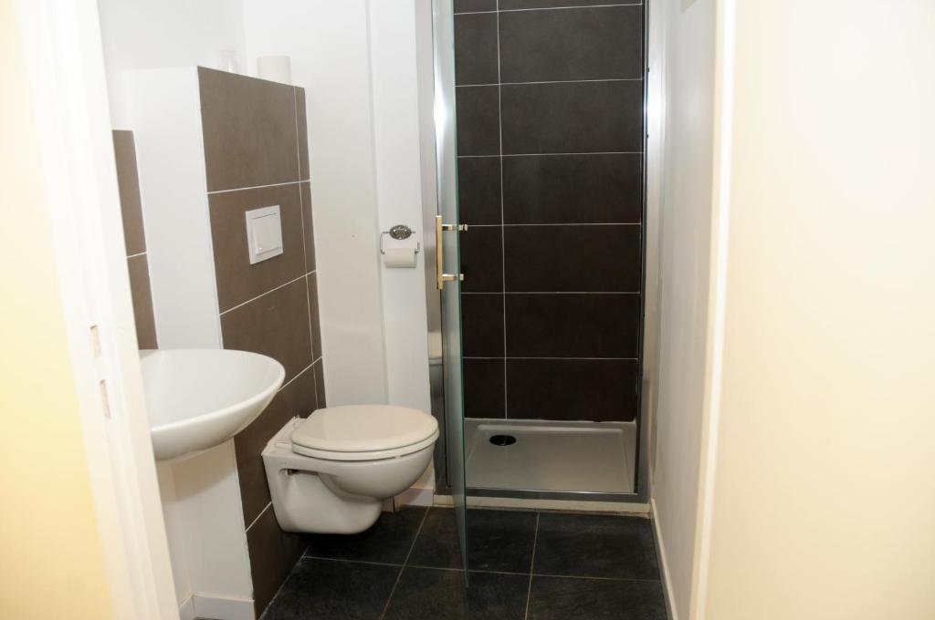Koupelna v ubytování Hotel Morez