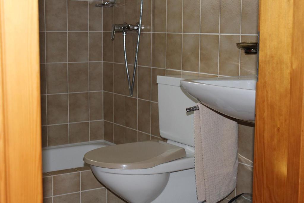 Koupelna v ubytování Hus Pravis