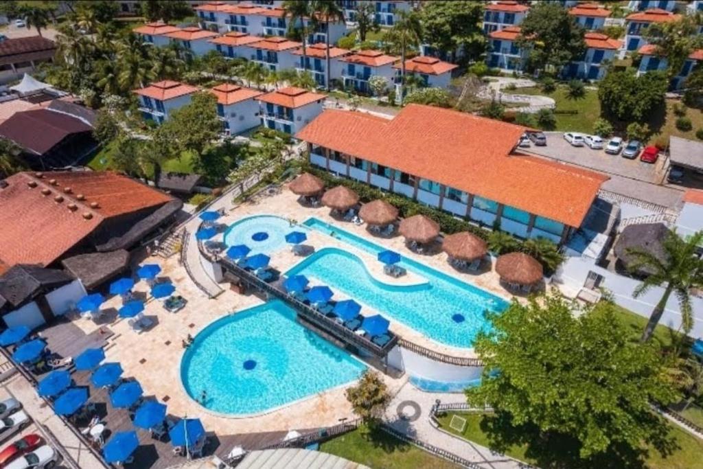 an aerial view of a resort with a swimming pool at D Beach Resort in Natal
