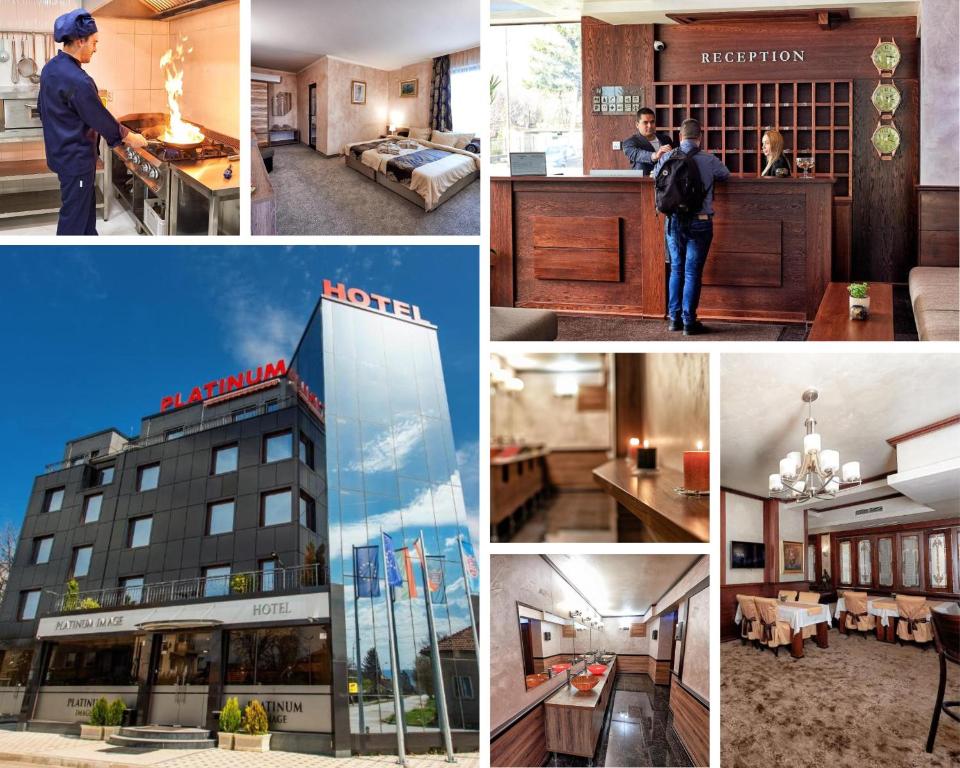 a collage of photos of a hotel at Platinum Image Hotel in Elin Pelin