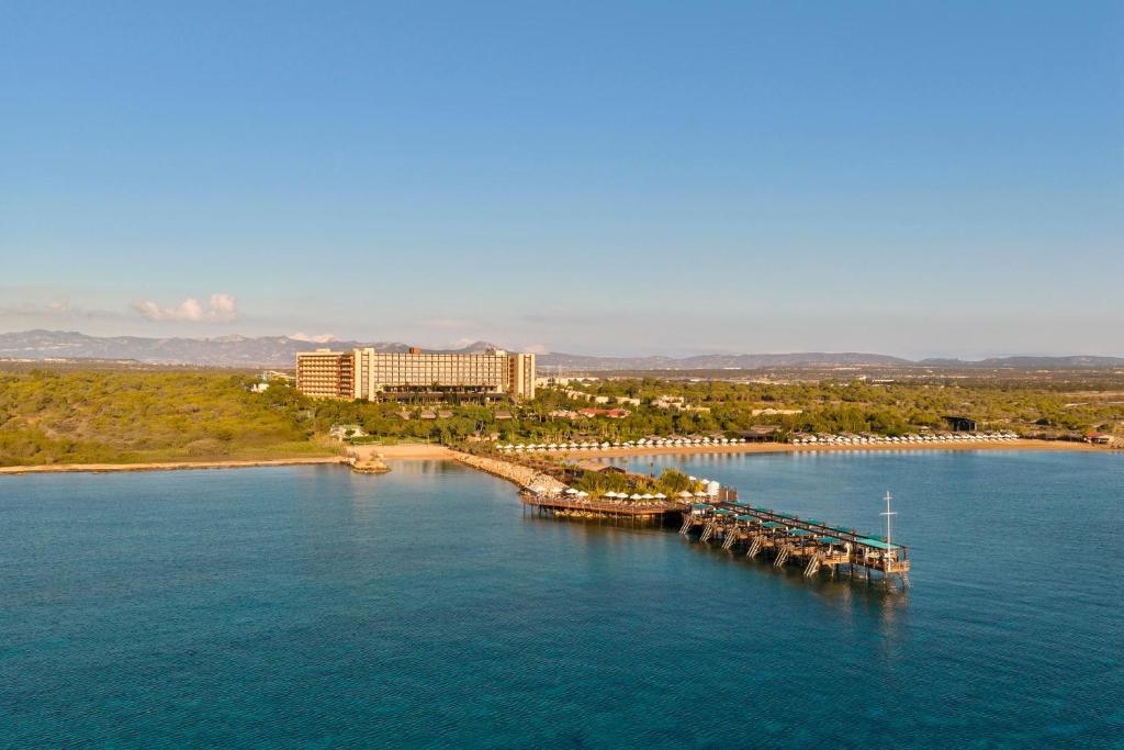an aerial view of a large body of water at Concorde Luxury Resort & Casino in Vokolidha