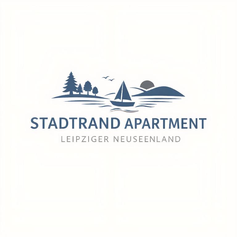 a logo for astudent department of a sailboat on a lake at Stadtrand Apartment in Markkleeberg