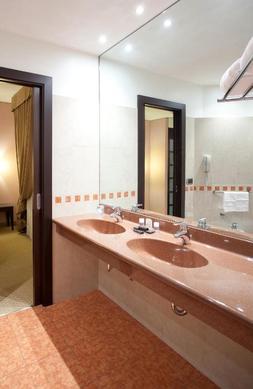 Koupelna v ubytování Hotel Nord