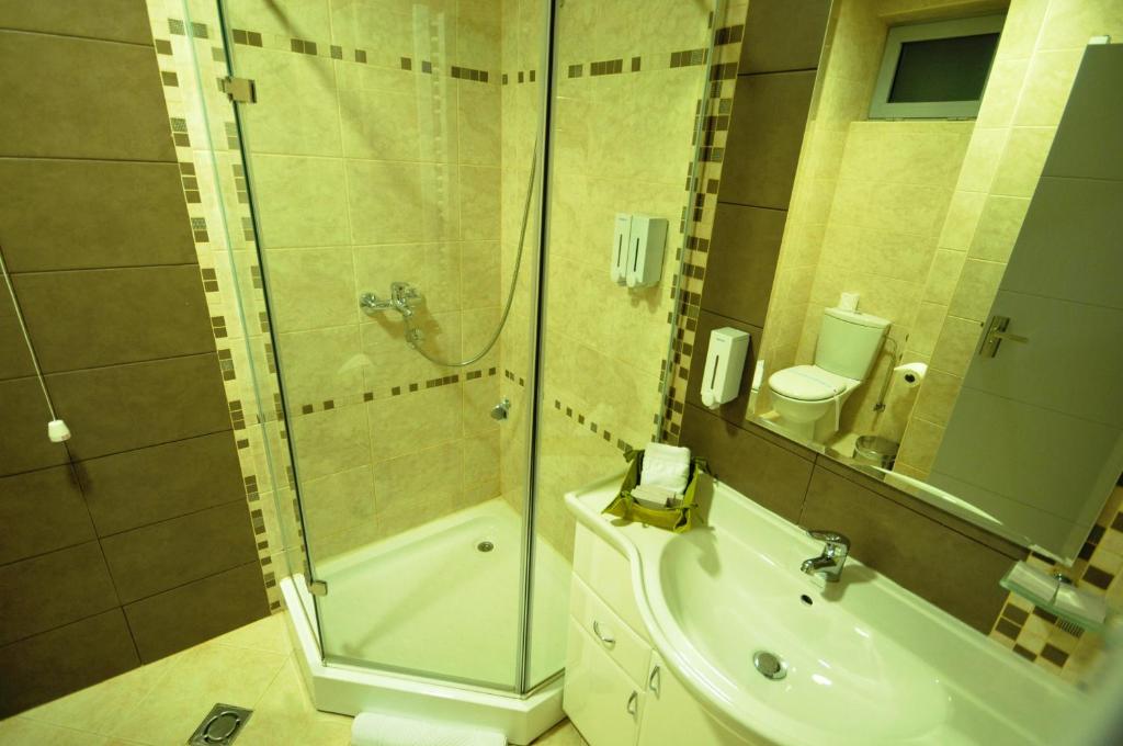Koupelna v ubytování Garni Hotel Nevski