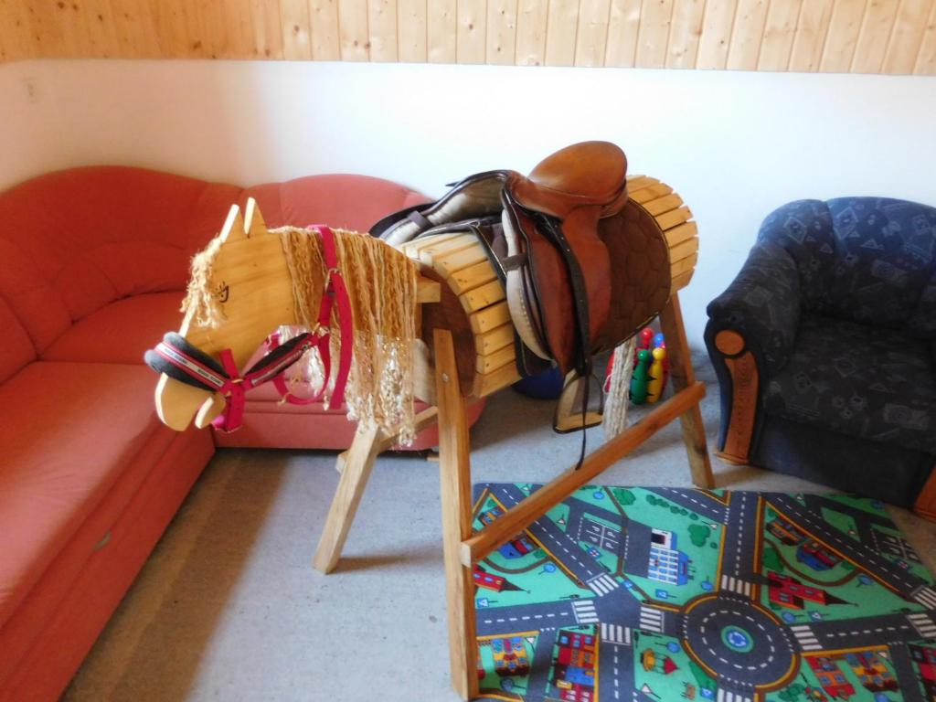 Posezení v ubytování Ferienbauernhof Familie Stratmann