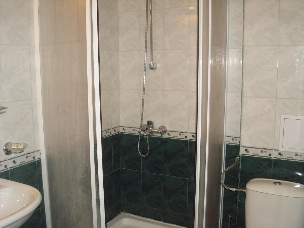 Koupelna v ubytování Hotel Varvara