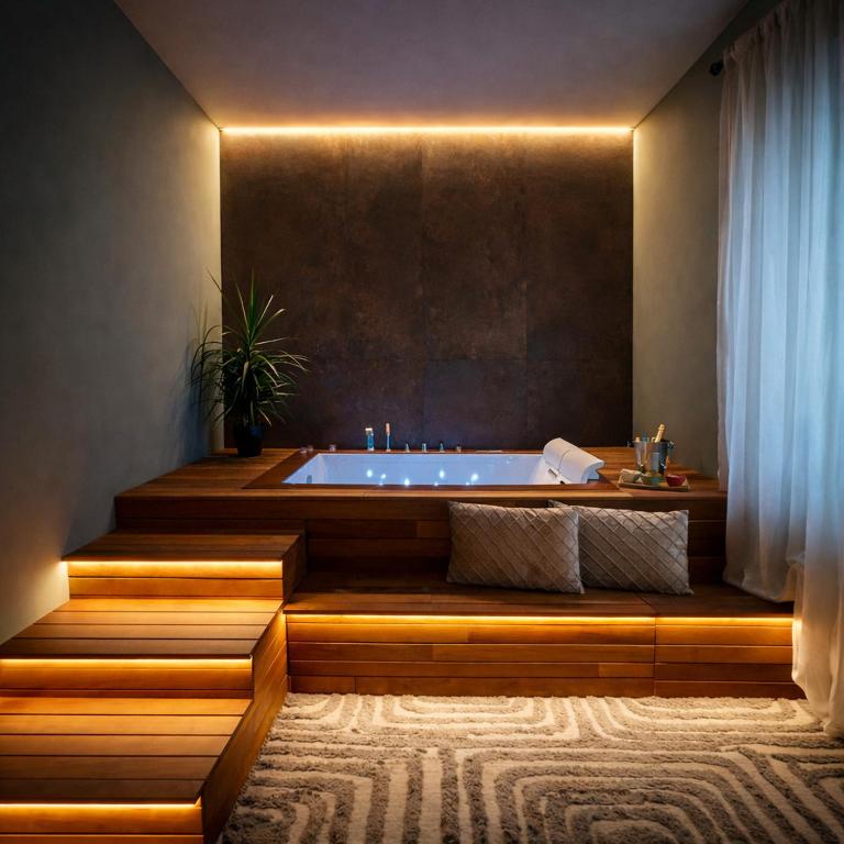 a bathroom with a tub in a room with at L'Incanto Suite - B&B Surano LE in Surano