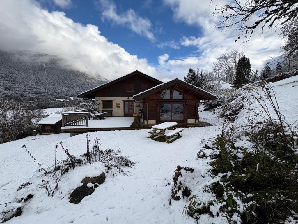 chalet des sources om vinteren