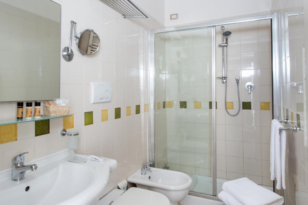 Koupelna v ubytování Hotel Perseo