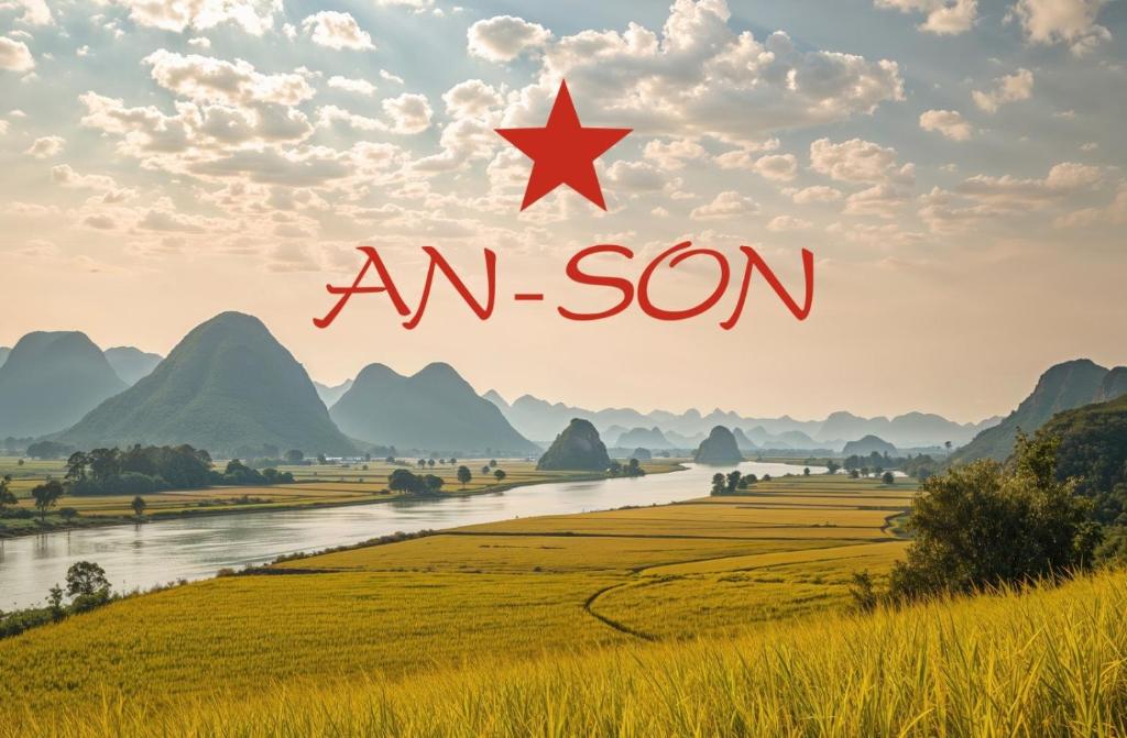 a view of a river and a red star saying anson at An-Son Apartamenty in Zielona Góra