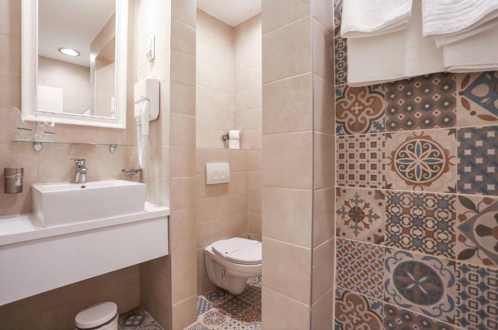 Koupelna v ubytování Hotel Divan