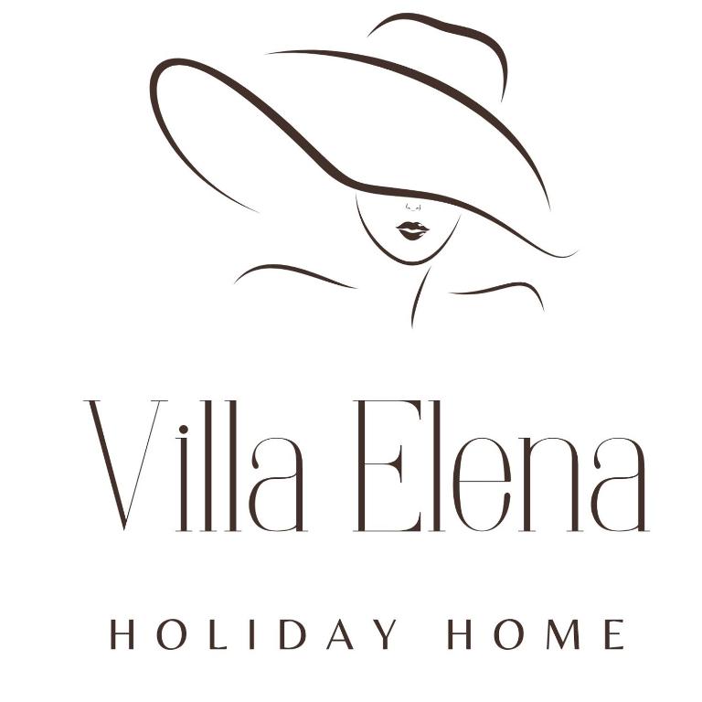 a logo for a holiday home with a woman in a hat at Villa Elena in Manerba del Garda