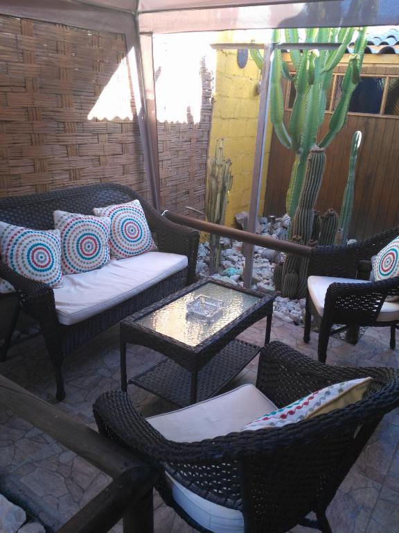 Posezení v ubytování Hostal Cactus Copiapo