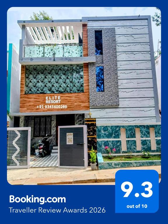 a flyer for a house with a building at Elite Resort - Family-Friendly Award Winning Resort - NO ALCOHOL & NO SMOKING in Yelagiri
