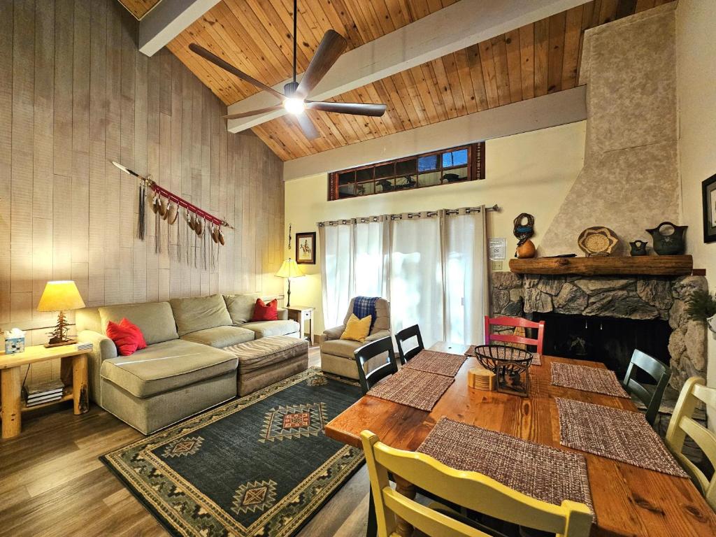 a living room with a couch and a table at Cheyenne's Place home in Kings Beach