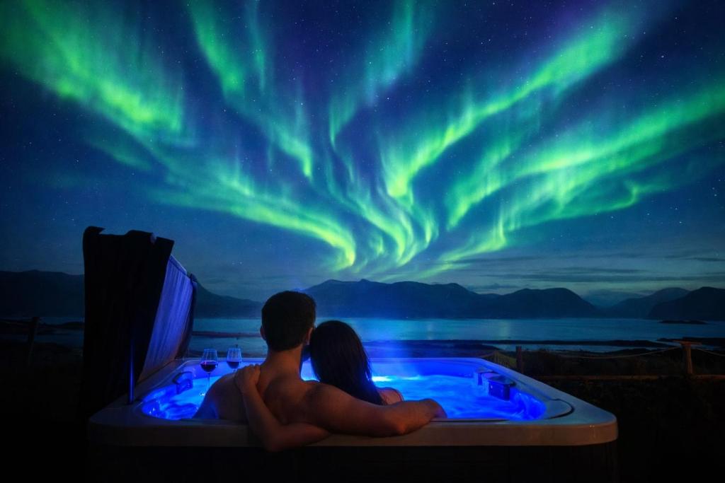 Aurora sea-view cabin with wifi,sauna, jaccuzi