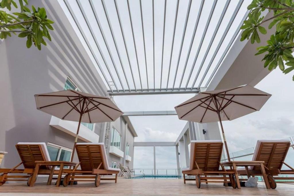 Balkón nebo terasa v ubytování CA&SA Serviced Apartment