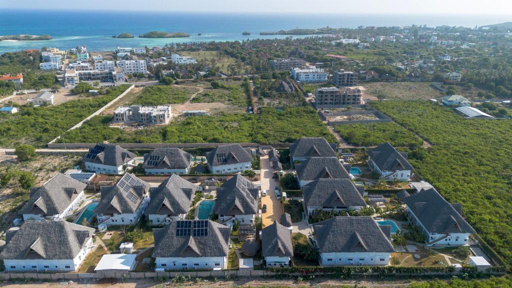 an aerial view of a residential neighborhood with houses at Dunia & Bahari Resort in Watamu