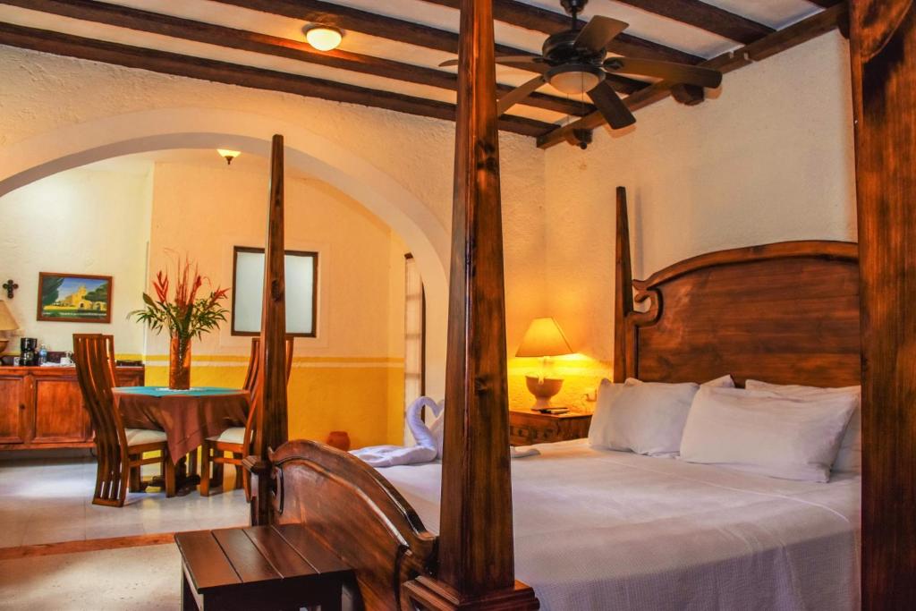 Uma cama ou camas num quarto em Casa Tia Micha