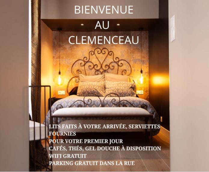 a poster of a bedroom with a bed in a room at LE DUPE in Brissac-Quincé