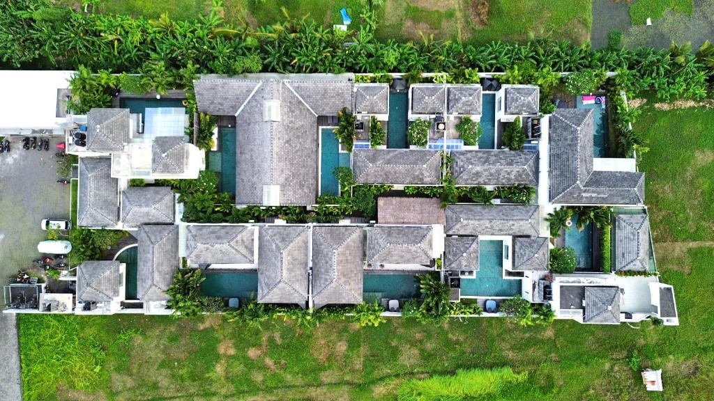 an aerial view of a house at Hedonia Villas Seminyak in Seminyak