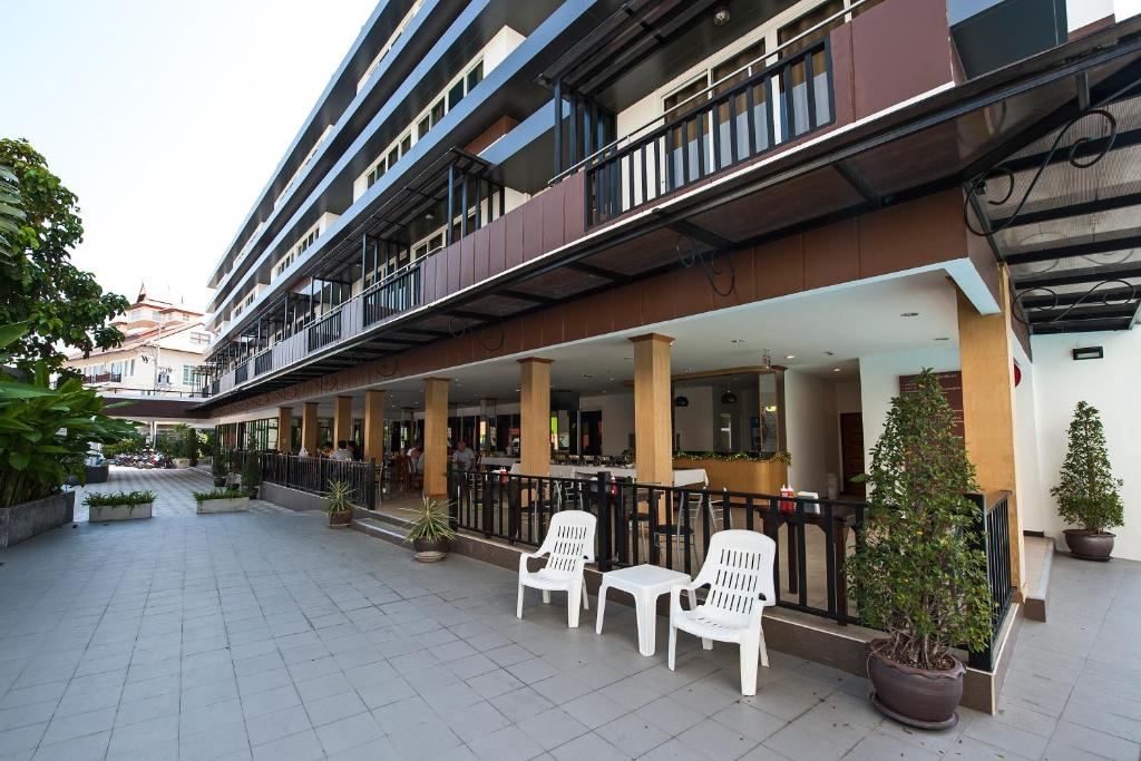 Balkón nebo terasa v ubytování TH beach hotel