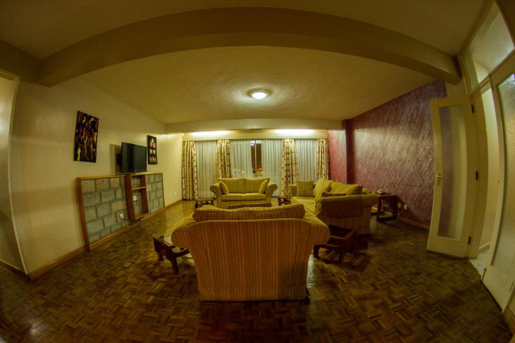 TV a/nebo společenská místnost v ubytování Hillpark Hotel