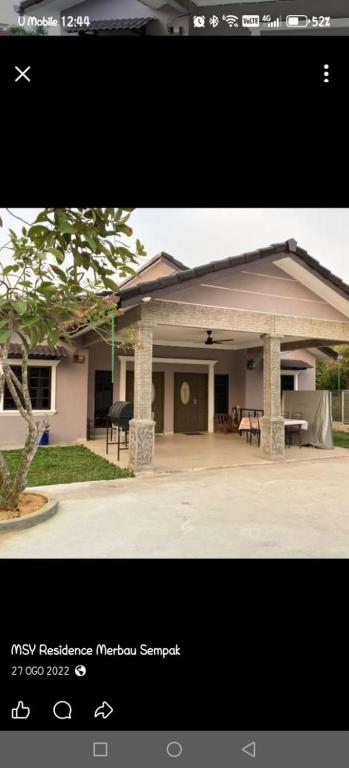 a picture of a house with a porch at Msy Residence in Shah Alam