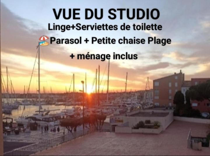 Emplacement idéal ! Studio vue port Plages à pied !