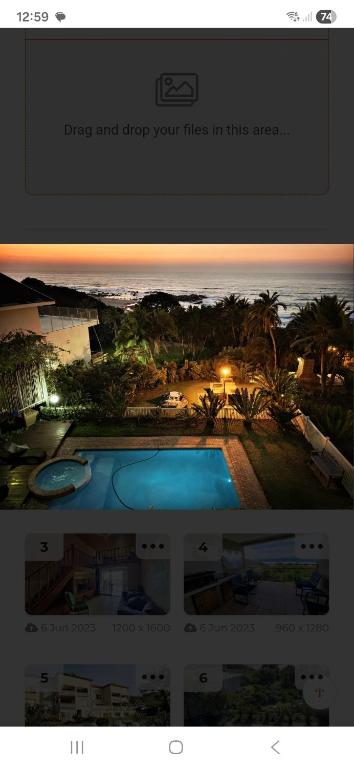 a collage of two pictures of a resort at Unit 9 The Beachfront in Ramsgate