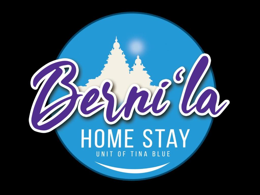 a blue christmas ball with the words benefit la home stay at Berni'la in Mahabalipuram