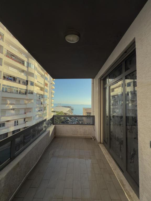 a view from the balcony of a building at Sea View Apartment in Durrës