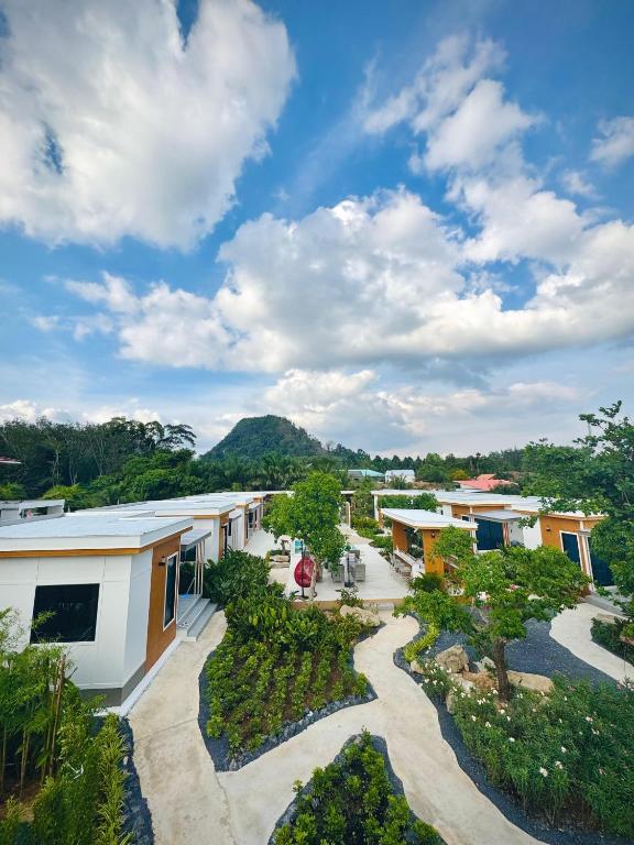 an aerial view of the courtyard of a building at Zana Villas in Krabi