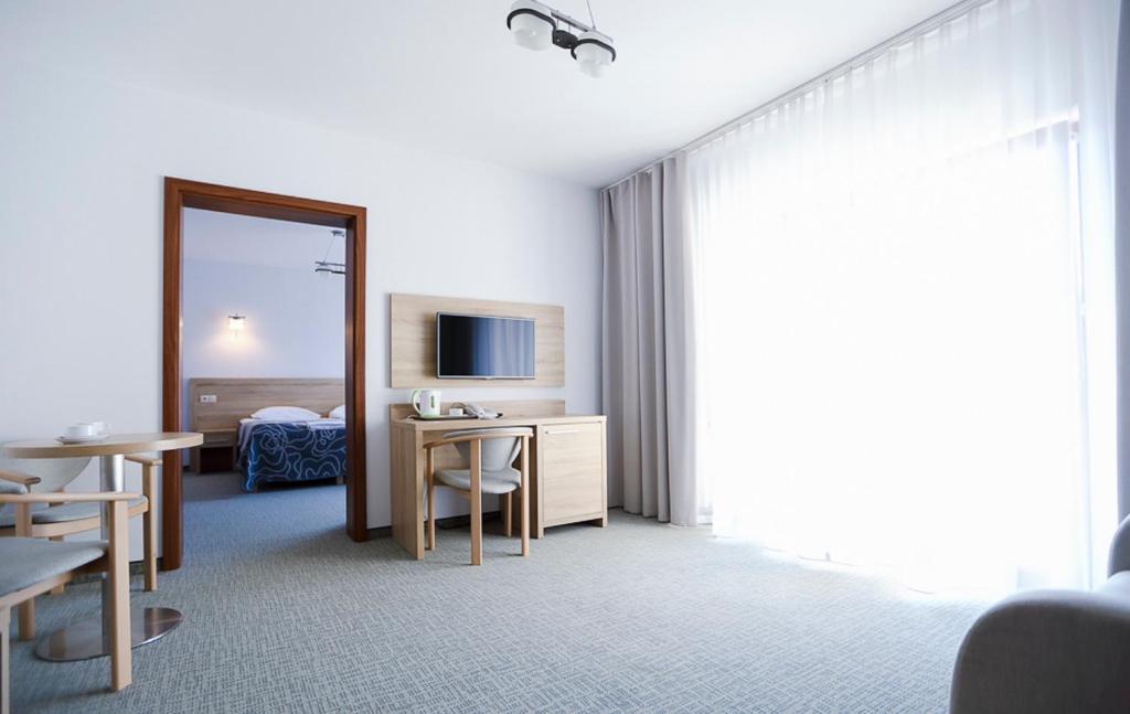 TV a/nebo společenská místnost v ubytování Sunset Spa