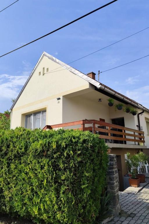 a house with a hedge in front of it at Apartment Ferienwohnung by Interhome in Tihany