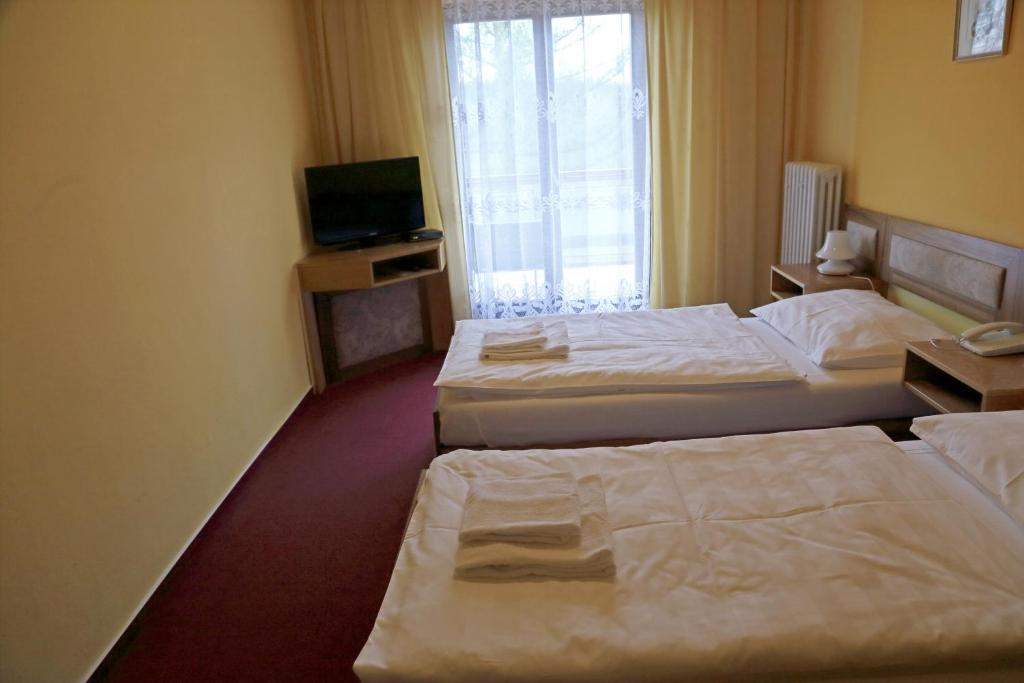 Postel nebo postele na pokoji v ubytování Resort Hotel Zvíkov
