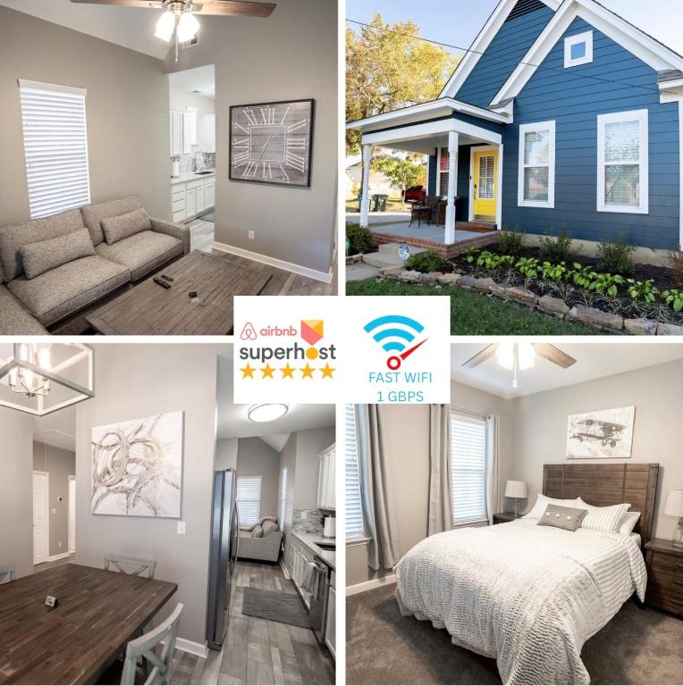 a collage of photos of a house at Memphis Charm in Memphis