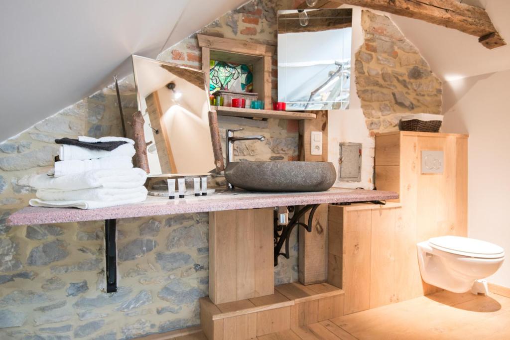 Koupelna v ubytování B&B Le Vieux Marronnier