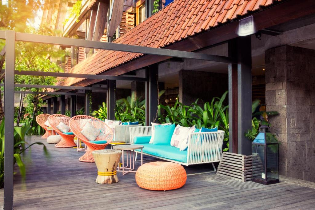 Uma varanda ou terraço em Tijili Hotel Seminyak