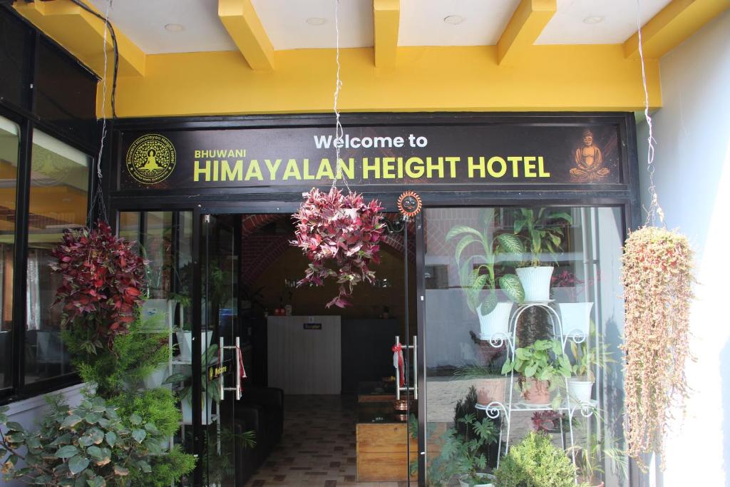 a store front with a sign that reads himiyaemia hospital hospital at Bhuwani Himalayan Height Hotel in Kathmandu