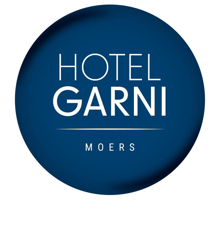 a blue circle with the words hotel campilla morris at Hotel Garni Moers in Moers