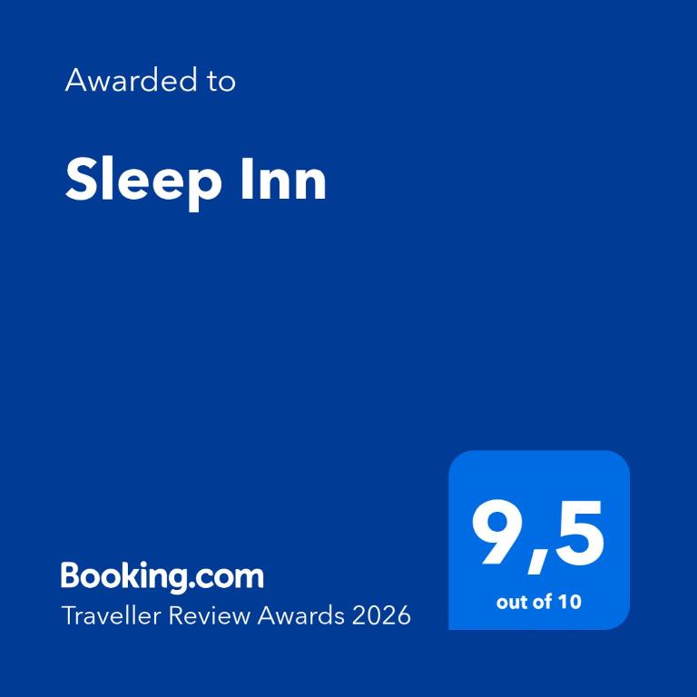 ein Screenshot vom Schlaf Ich habe eine Benachrichtigung mit einem blauen in der Unterkunft Sleep Inn in Jomala