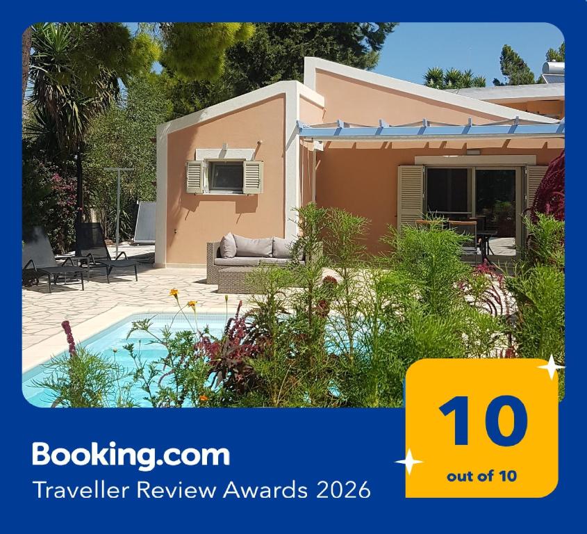 a picture of a house with a pool at Ponderosa Kefalonia in Lixouri