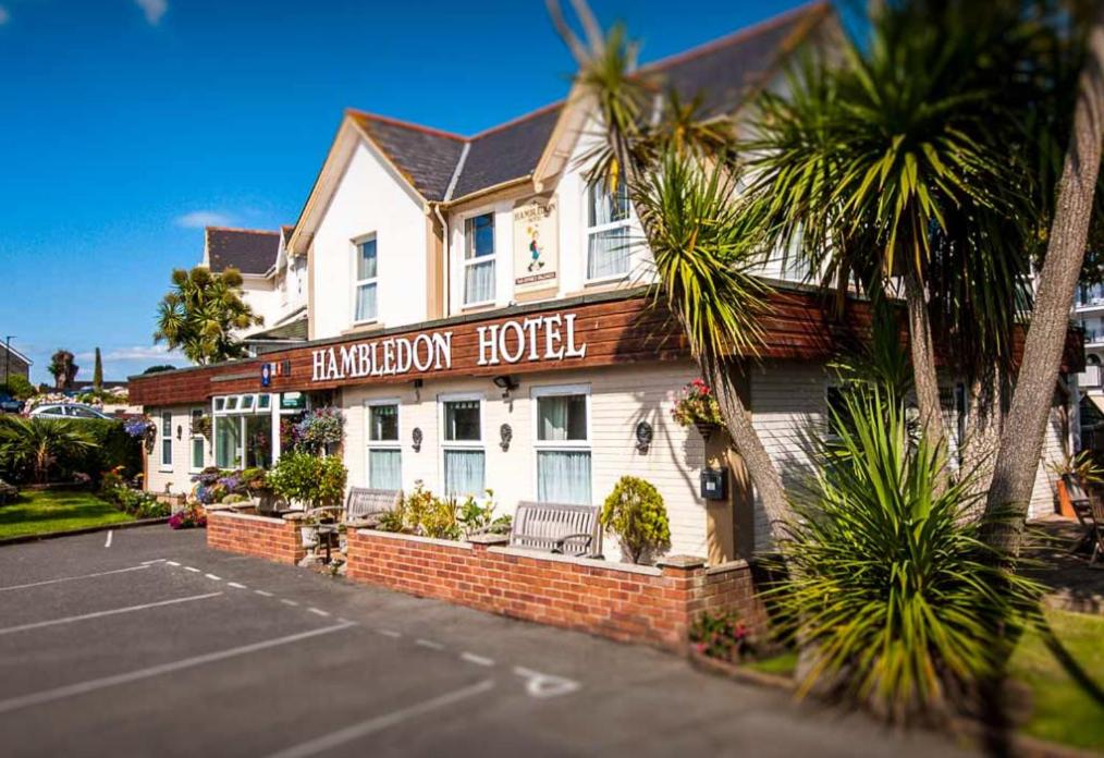a hotel with a sign that reads kingsbury hotel at Hambledon Hotel in Shanklin